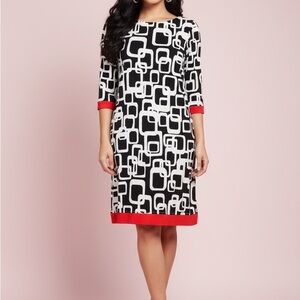 Ronni Nicole Abstract Print Shift Dress – Size 6